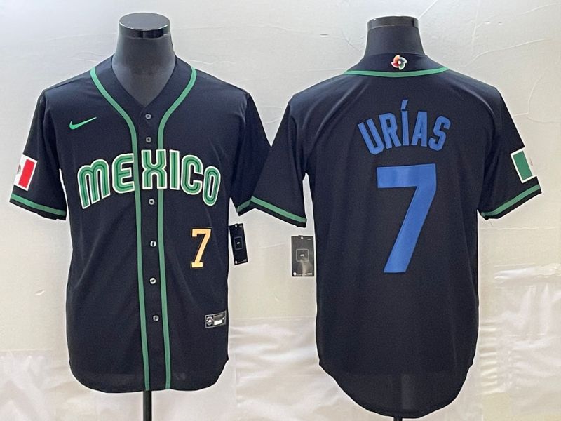 Men 2023 World Cub Mexico #7 Urias Black Nike MLB Jersey13->more jerseys->MLB Jersey